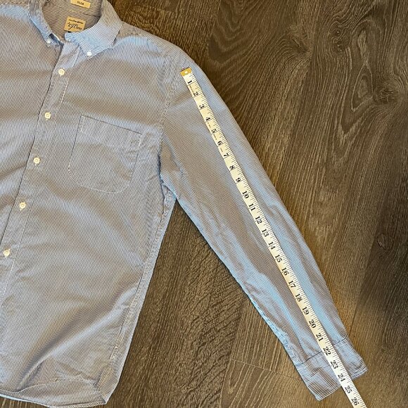 J Crew Blue and White Stripe Shirt - Picture 4 of 4